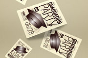 Beige Graduation Party Invitation, a Card Template by graphicook (Thumbnail 2 of 3)