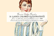 36 Ladies Colored Illustrations 1, an Illustration by Unember (Thumbnail 1 of 4)