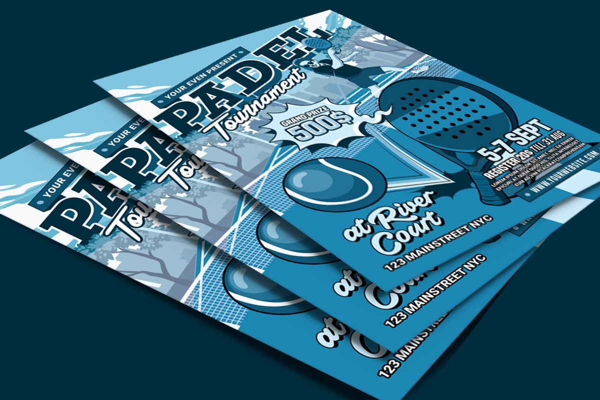 Padel Tournament Flyer, a Flyer Template by Muhamad Iqbal hidayat (Photo 4 of 4)
