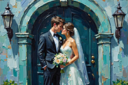 Bridal Wedding Bundle Oil Painting, an Illustration by PLUM&FIGS (Thumbnail 4 of 25)