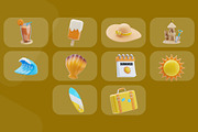 Summer Holiday 3D Icon Pack, a 3D by novia99design (Thumbnail 6 of 6)
