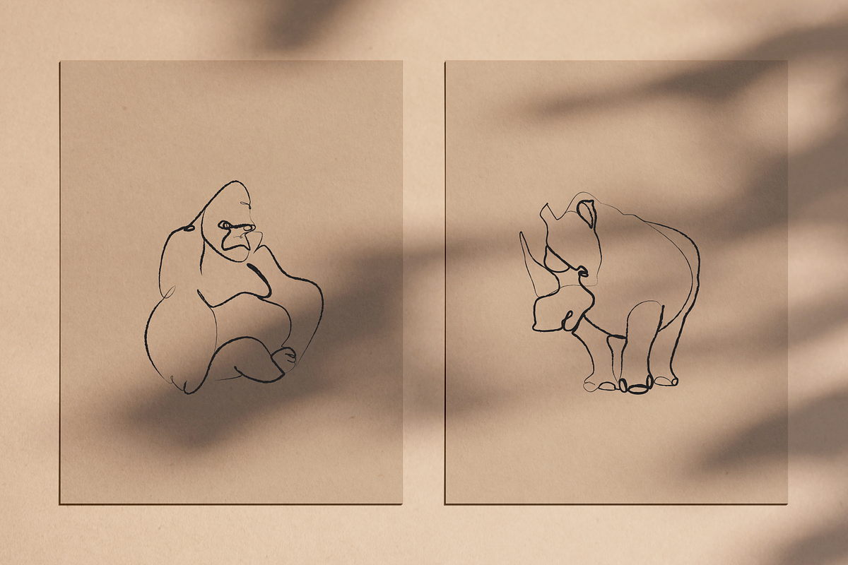 Animals - One Line Drawings, an Animal Illustration by Delightful Design (Photo 2 of 9)