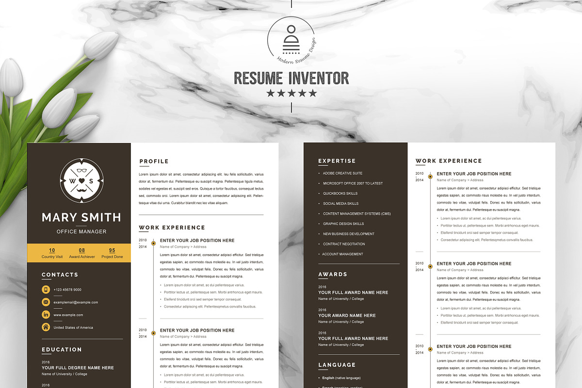JOB WINNING RESUME - 50 TEMPLATES, a Resume Template by ResumeInventor (Photo 126 of 184)