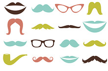 Mustaches and Lips Photoshop Brushes