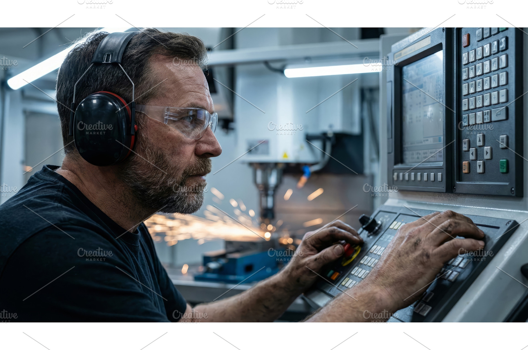 Man at Control Panel, an Industrial Photo by CREATIVEDEF