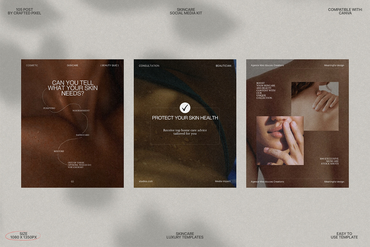 Canva Post Templates for Skincare preview 5