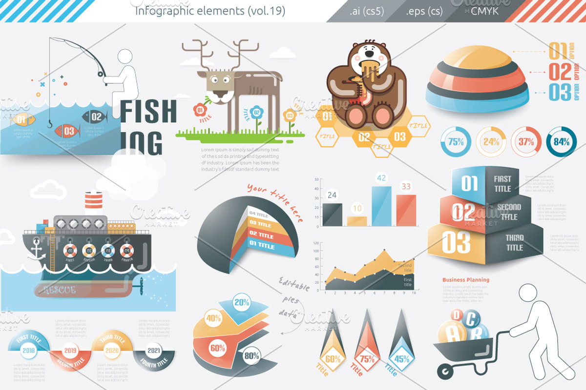 Infographic Elements (v19), a Presentation Template by Infographic Paradise (Photo 1 of 6)