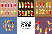 16 vector smoothie recipes, a Food Illustration by Mallinka (Thumbnail 3 of 4)