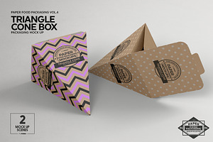 Triangle Cone Box Mockup