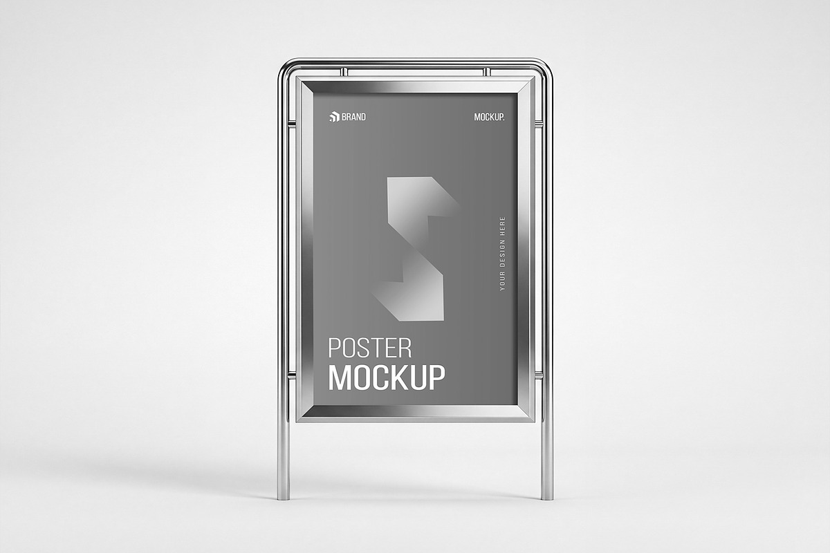 Advertising Poster Frame Mockup, an Advertising Mockup by graphypix (Photo 3 of 4)