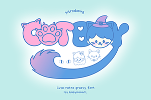Cat Boy Retro Groovy Font