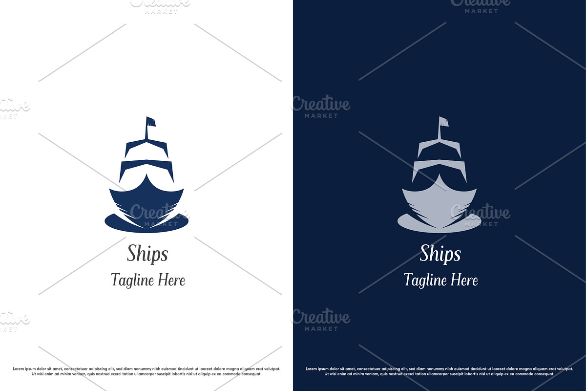Sailing Ship Logo Design Template, a Branding & Logo Template by Morvana Crew (Photo 1 of 2)