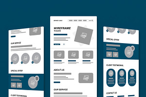 Clean Web Wireframe Template Design, a Wireframe Template by MightyDesign