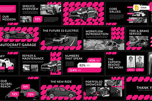 Autocraft Car Workshop Google Slides, a Presentation Template by Loin Studio