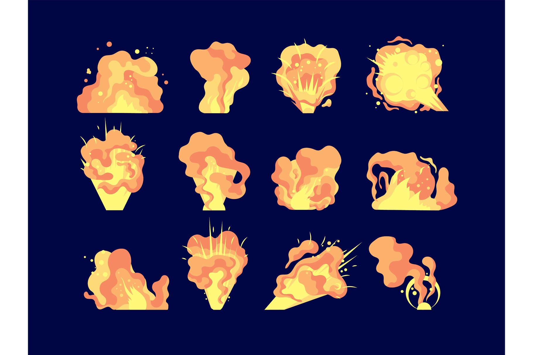 Cartoon explosion. Comics fire blast, a Background Graphic by Valerie ...