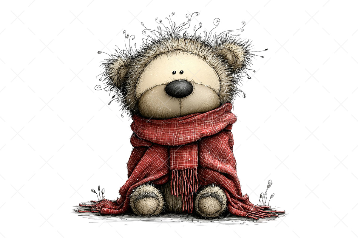 Cute Bear Christmas Sublimation, an Illustration by Craft Nest (Photo 3 of 9)