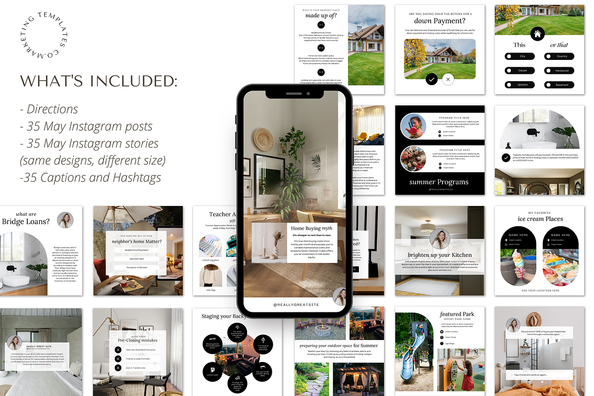 May Real Estate Templates, a Social Media Template by Marketing Templates Co. (Photo 7 of 10)