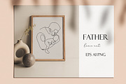 FATHER line art, a Person Illustration by velychko.ua (Thumbnail 7 of 7)