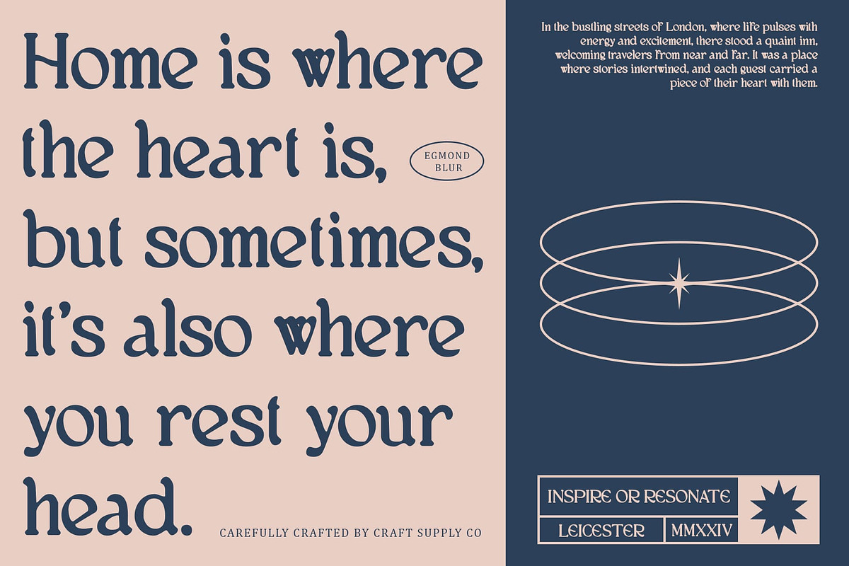 Egmond Blur, a Serif Font by Craft Supply Co. (Photo 4 of 8)