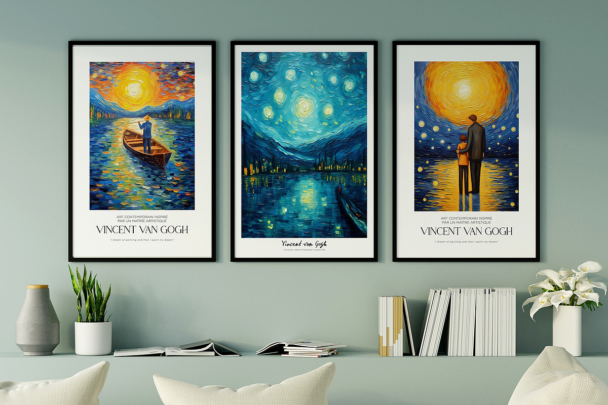 Art Poster Inspired by Van Gogh, a Decorative Illustration by Vibrand Studio (Photo 2 of 12)