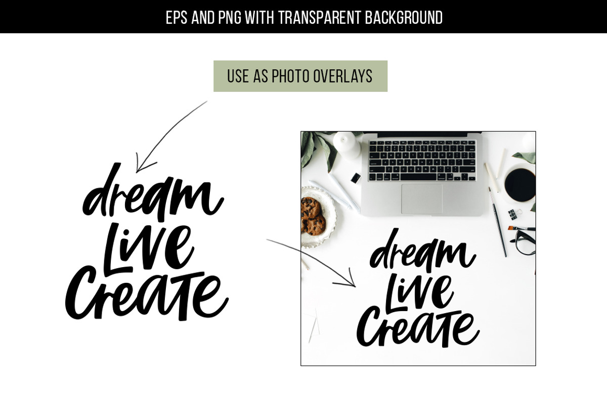 32 Hand lettered quotes, an Illustration by piyacler (Photo 5 of 6)
