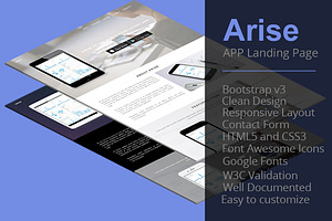 Arise - APP Landing Page