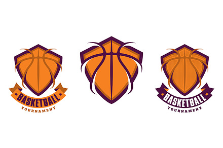 Set of basketball logotypes