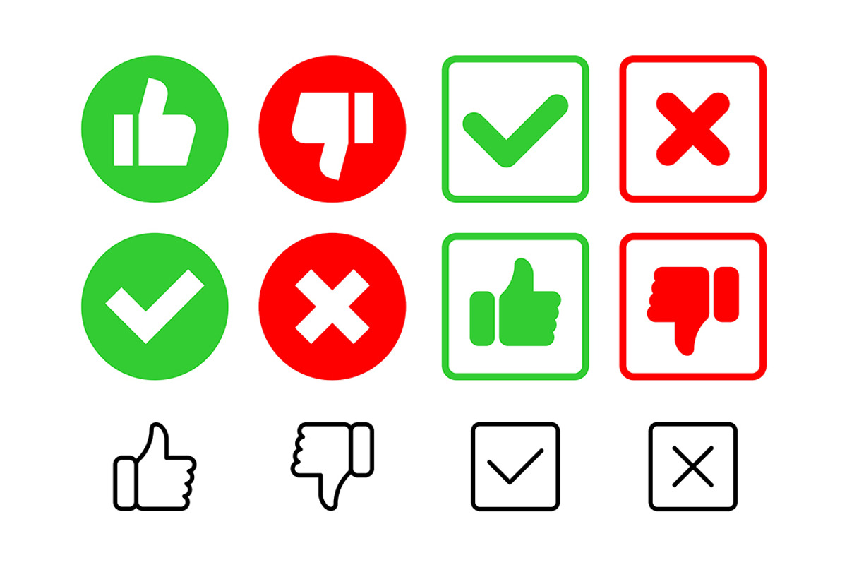 Like and dislike signs, an Object Graphic by Volyk