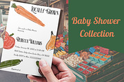 Locally Grown Baby Shower Set, an Invitation Template by Patterndigitpics (Thumbnail 1 of 4)