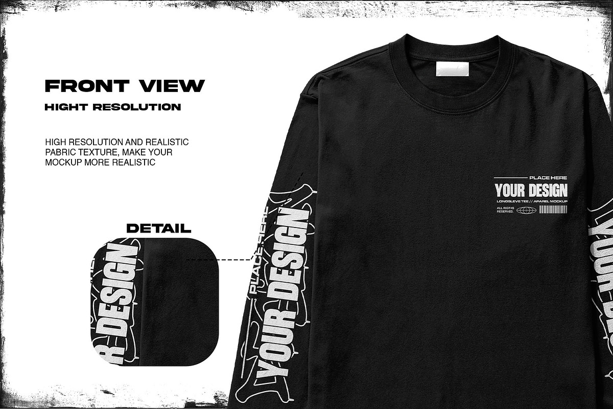 LONG SLEVE TEE - MOCKUP BUNDLE, a Shirt Mockup by arseavin project (Photo 3 of 6)