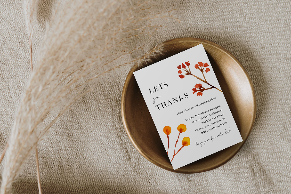 Editable Thanksgiving Invitation, an Invitation Template by ForeverPrint (Photo 4 of 9)
