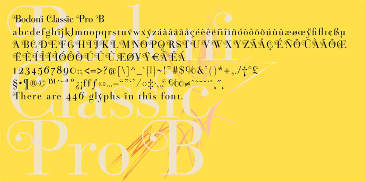Bodoni Classic Pro, a Serif Font by Wiescher-Design (Photo 2 of 5)