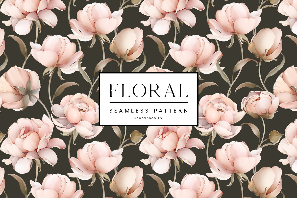 Peonies | Seamless pattern, a Pattern Graphic by Karma (Photo 12 of 15)