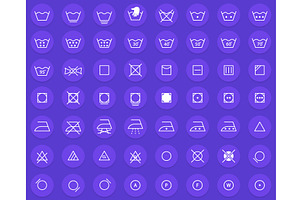 Laundry Care and Wash Information, an Object Illustration by Vector Creator