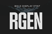 Rgen-Bold Condensed Display Font, a Sans Serif Font by Ebad Designs (Thumbnail 1 of 9)