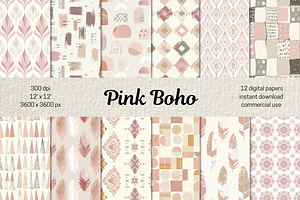 Dusty Pink Boho Nursery Backgrounds