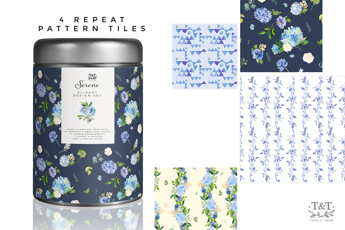 Serene Flower Clipart Set, an Illustration by Twigs and Twine (Photo 4 of 10)