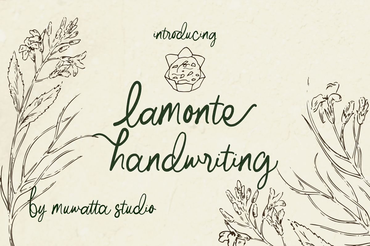Lamonte Handwritten, a Handwritten Font by Muwatta Studio (Photo 1 of 7)