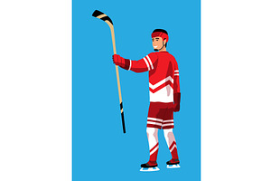 Hockey player. Ice hockey team, a Sport Illustration by Things for designers