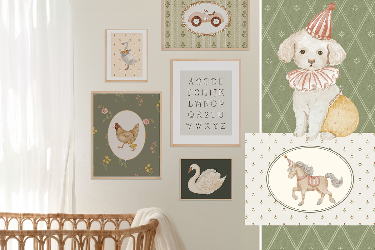 The Gentle Storybook Vintage Prints, a Background Graphic by Muse Artist (Photo 10 of 26)