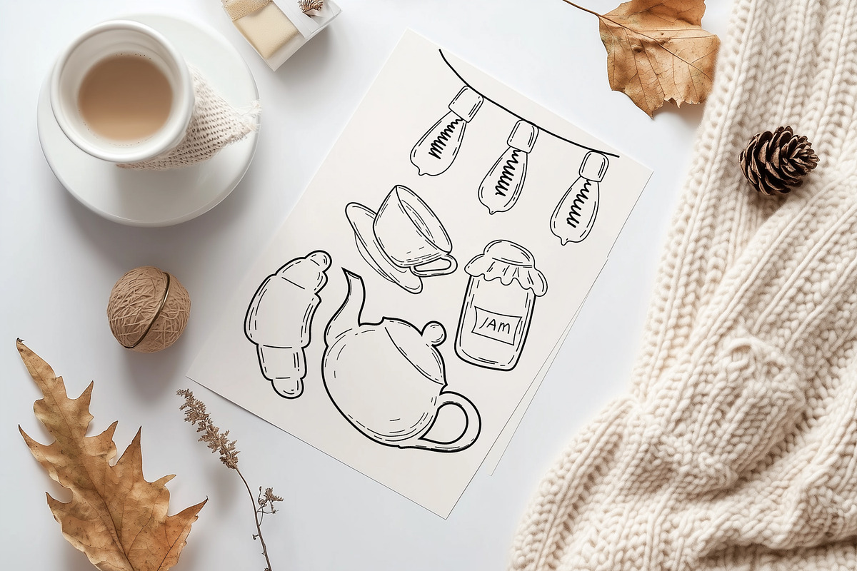 Cozy Autumn Doodles Line Art, an Object Graphic by Dervik Art Store (Photo 5 of 6)
