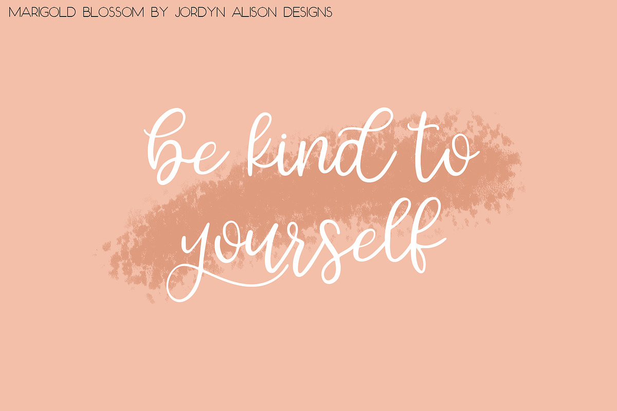 Marigold Blossom Script Font preview 7