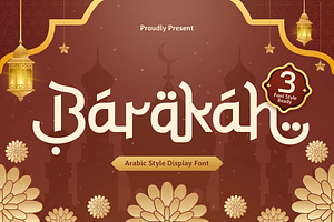Barakah - Arabic Style Display Font, a Symbol Font by TokoPress