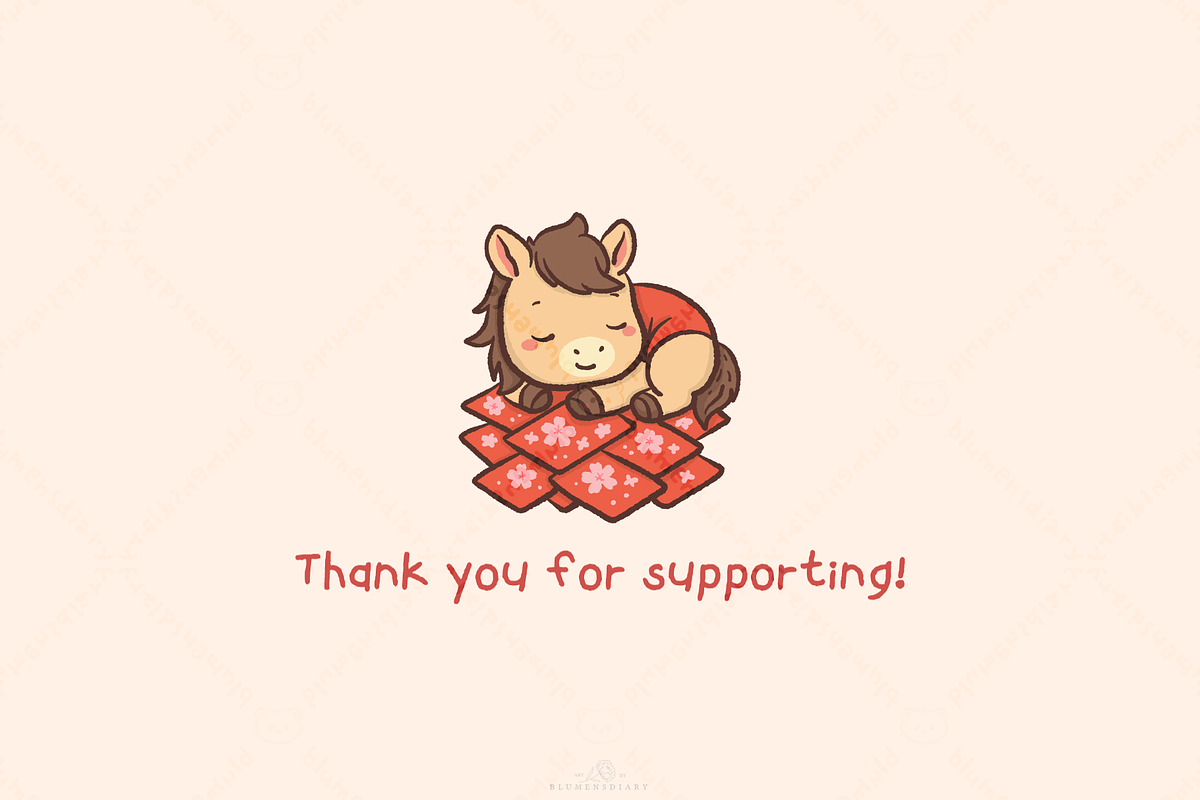Lucky Horse Chinese New Year Clipart, an Animal Illustration by Blumensdiary (Photo 6 of 6)