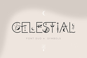 Celestial Boho Style Font Duo