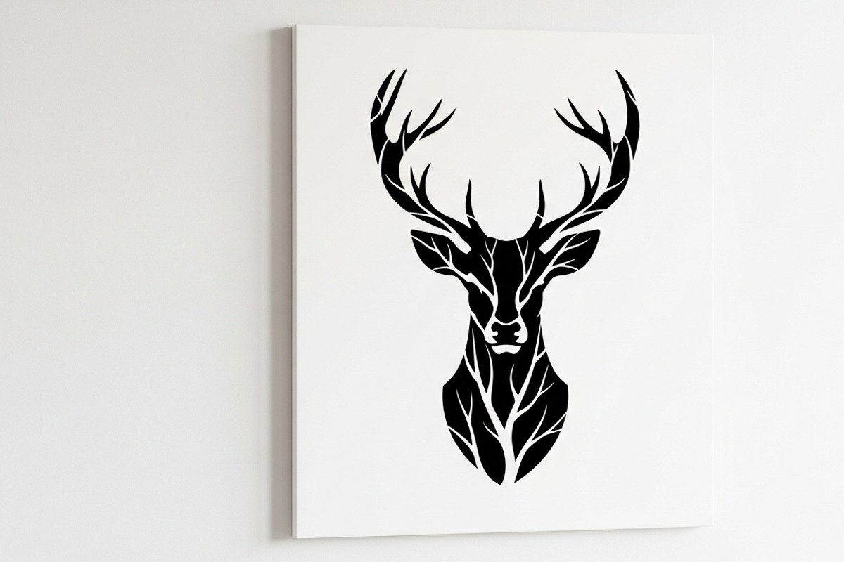 deer head wall mount silhouette, an Illustration by Amazin_art (Photo 31 of 51)