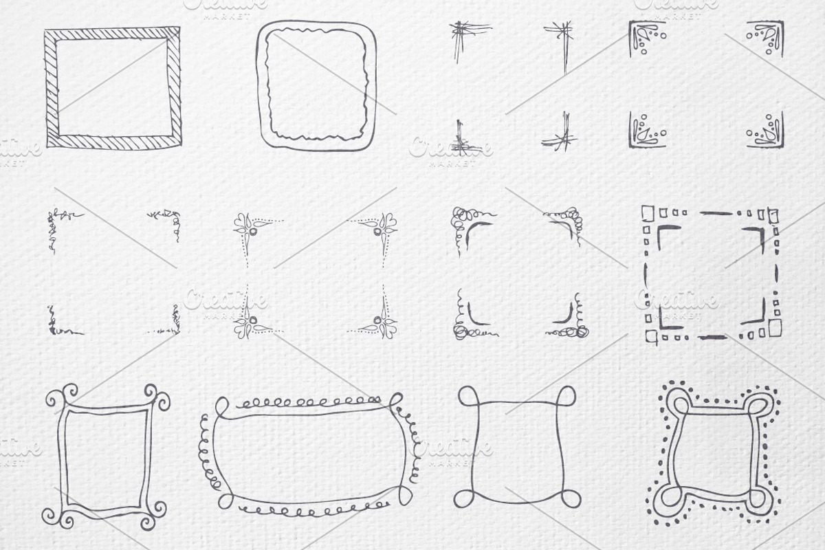 55 Hand-drawn, painted vector frames, a Graphic by ladik (Photo 2 of 5)