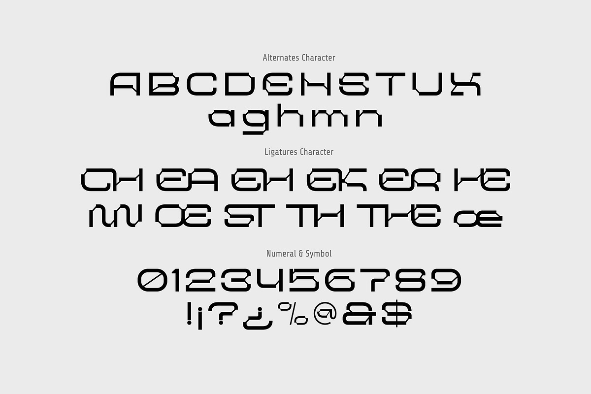 Nebula Rolek - Cyber Techno Typeface, a Sans Serif Font by Imoodev (Photo 6 of 6)