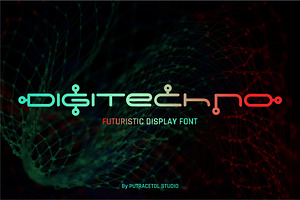 Digitechno - Futuristic Display Font
