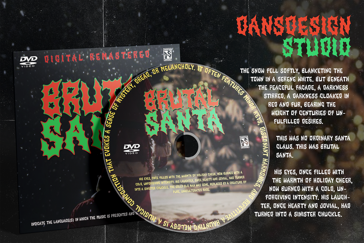 Xmas Crash Metal Horror Graffiti, a Blackletter Font by dansdesign (Photo 5 of 9)